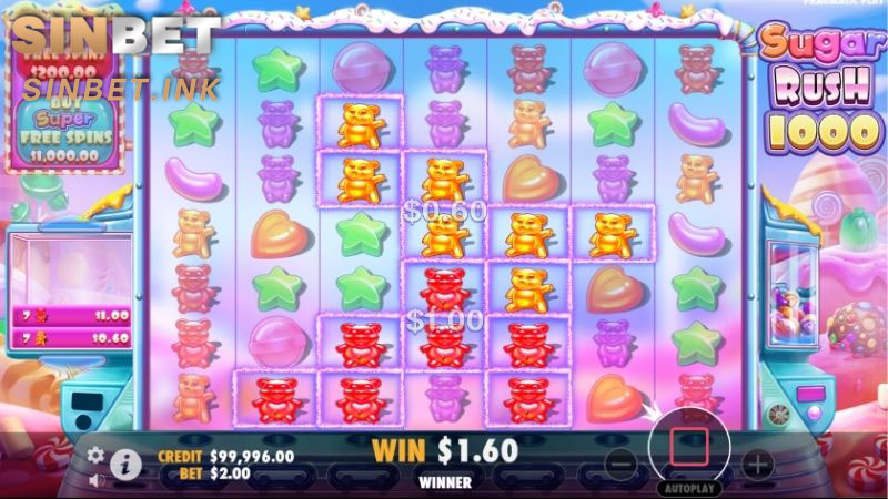 SUGAR RUSH – SẢN PHẨM ĐỔI THƯỞNG HOT NHẤT TẠI NHÀ CÁI SINBET 7 SUGAR RUSH