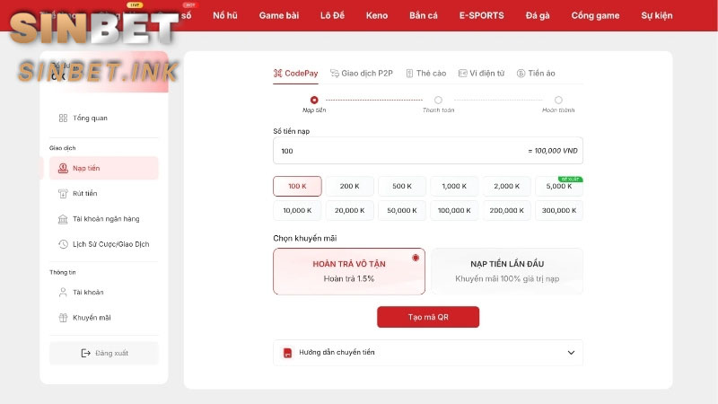 TRANG CHỦ SINBET - SIN BET CASINO 36 SINBET