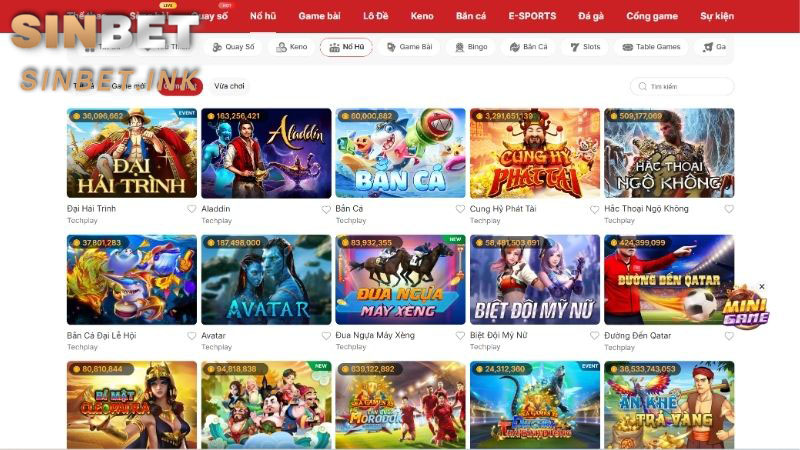 NỔ HŨ SINBET 2025 BỨT PHÁ VỚI HÀNG LOẠT JACKPOT KHỦNG 4 NỔ HŨ SINBET