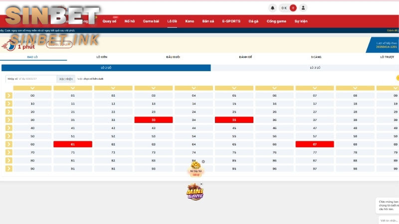 XỔ SỐ SINBET KHUẤY ĐẢO THỊ TRƯỜNG NHỜ TỶ LỆ TRÚNG LỚN 5 XỔ SỐ SINBET