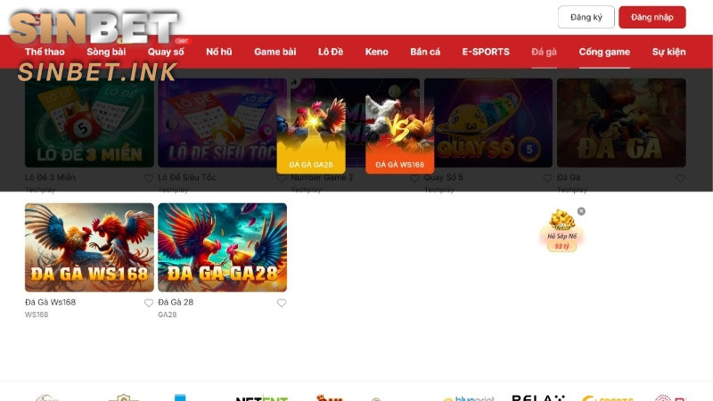 TRANG CHỦ SINBET - SIN BET CASINO 32 SẢNH ĐÁ GÀ CỰC KỲ SÔI ĐỘNG
