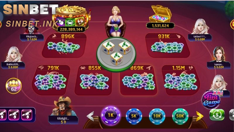 BẦU CUA – TRÒ CHƠI DÂN GIAN ĐẬM CHẤT GIẢI TRÍ TẠI SINBET 7 BẦU CUA