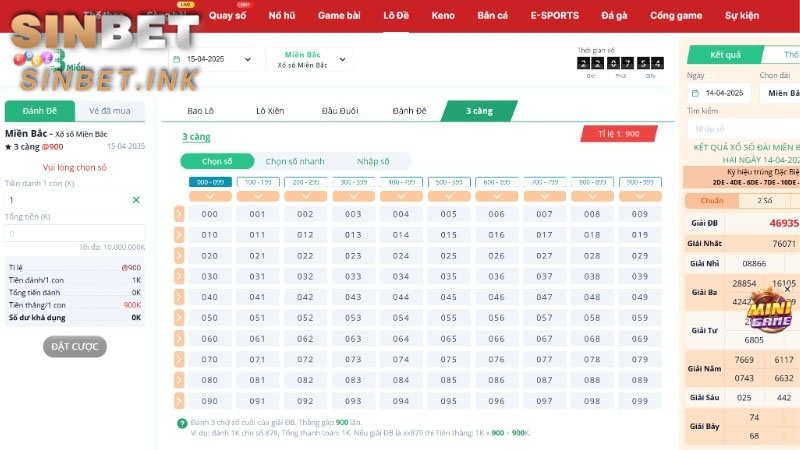 XỔ SỐ SINBET KHUẤY ĐẢO THỊ TRƯỜNG NHỜ TỶ LỆ TRÚNG LỚN 6 XỔ SỐ SINBET